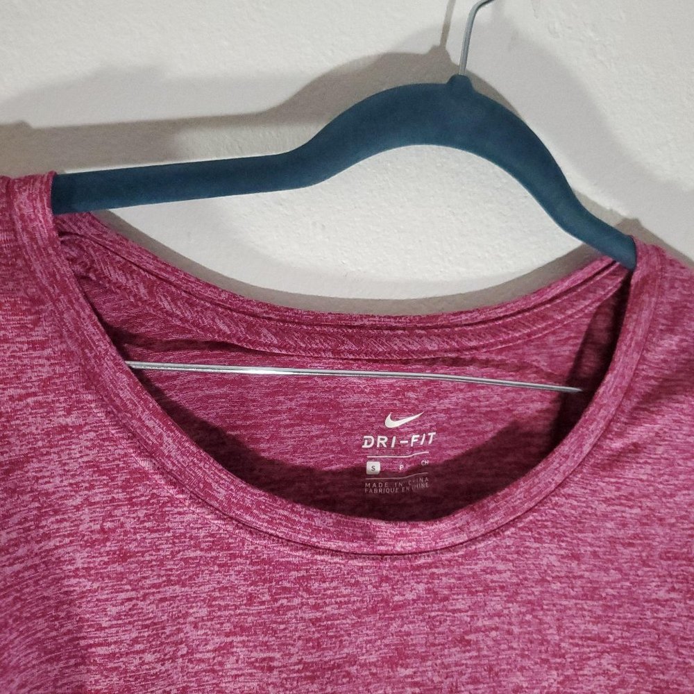 Nike Pink Dri Fit Short Sleeve Shirt S - Picture 4 of 6